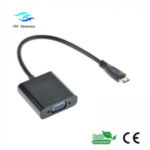 ตัวแปลงมินิ HDMI ชายกับหญิง VGA รหัส: FEF-HIC-004