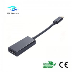 USB TYPE-C เป็น Displayport ตัวแปลงเพศหญิงตัวเรือนโลหะรหัสสินค้า: FEF-USBIC-004